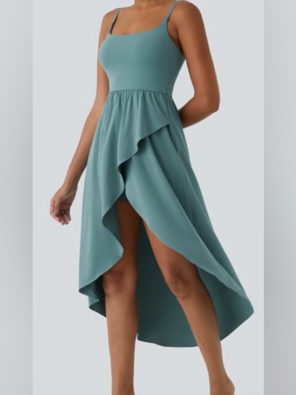 XLARGE. HALARA 2 PIECE BREEZEFUL HIGH LOW EASY PEEZY MIDI DRESS